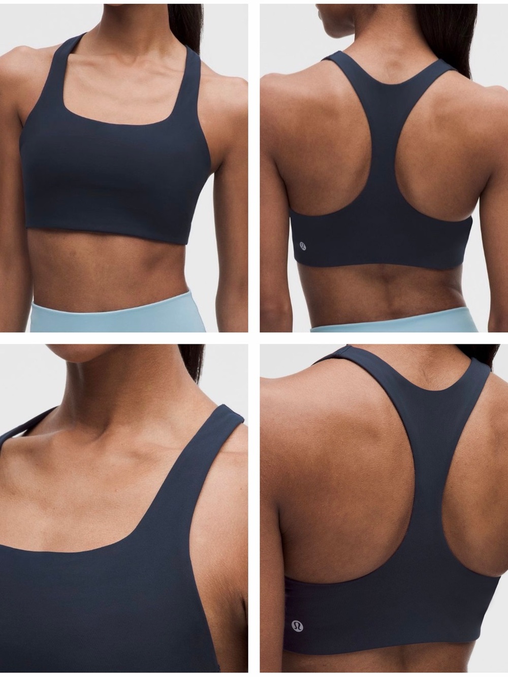 lululemon athletica Dark Charcoal Seamless Racerback Sports Bra